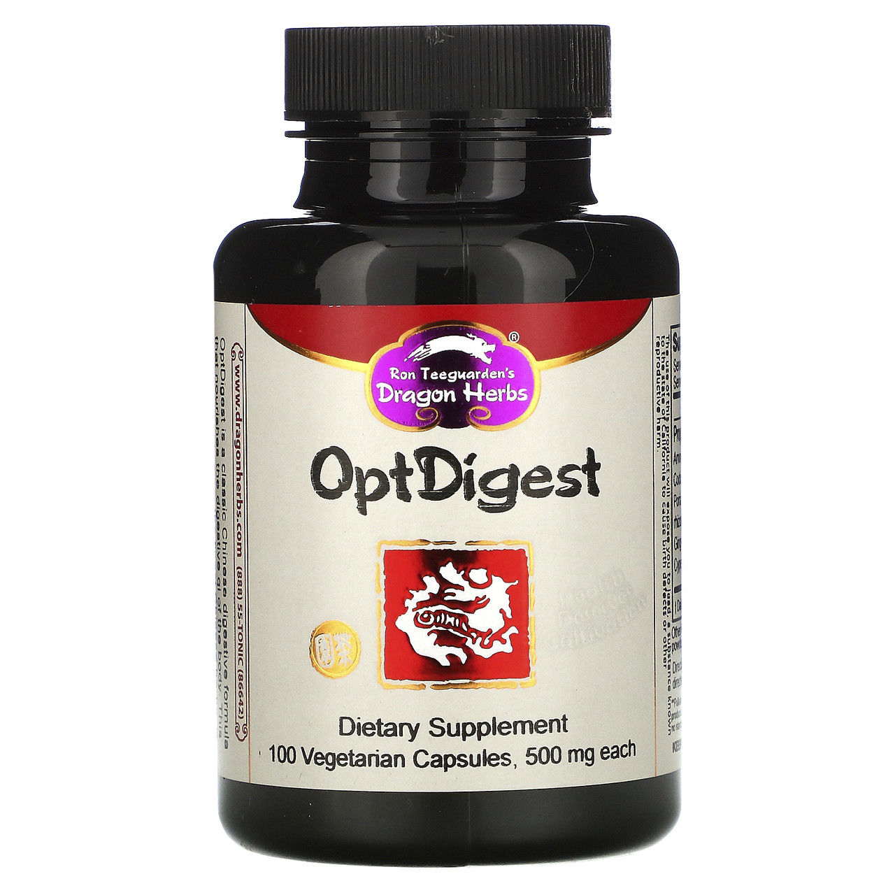 Dragon Herbs, OptDigest, 500 mg, 100 Vegetarian Capsules Киев - фото 1 - id-p1677775302