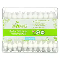 Sky Organics, Детские органические ватные палочки, 60 штук Киев