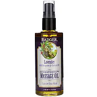 Badger Company, Массажное масло для ароматерапии, лаванда с бергамотом и бальзамом пихты, 4 жидких унции (118