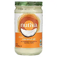 Nutiva, Органическое кокосовое масло, рафинированное, 23 жидких унций (680 мл) Киев