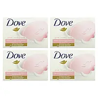 Dove, Мыло Beauty Bar с глубоким увлажнением, розовое, 4 насадки по 4 унции (113 г) каждая Киев