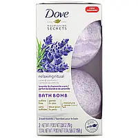 Dove, Nourishing Secrets, Бомбочки для ванн, аромат лаванды и ромашки, 2 бомбы для ванн, 2,8 унции (79 г) Киев