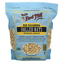 Bob's Red Mill, Old Fashioned Rolled Oats, цельнозерновые, 907 г (32 унции)