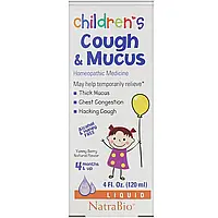 NatraBio, Children's Cough & Mucus, без спирта, натуральный ягодный вкус, от 4 месяцев, 120 мл (4 жидк. унции)