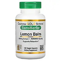 California Gold Nutrition, EuroHerbs, экстракт мелиссы лекарственной, европейское качество, 500 мг, Киев