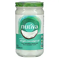 Nutiva, Органическое кокосовое масло, Virgin, 23 жидкие унции (680 мл) Киев