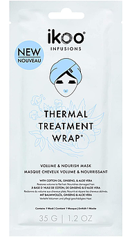 Термальна маска-шапочка для об'єму і живлення волосся Ikoo Thermal Treatment Wrap Volume & Nourish 35 г