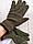 Зимові флісові рукавички RTHINSULPOL, утеплені фірми Reis Польща Олива, фото 4