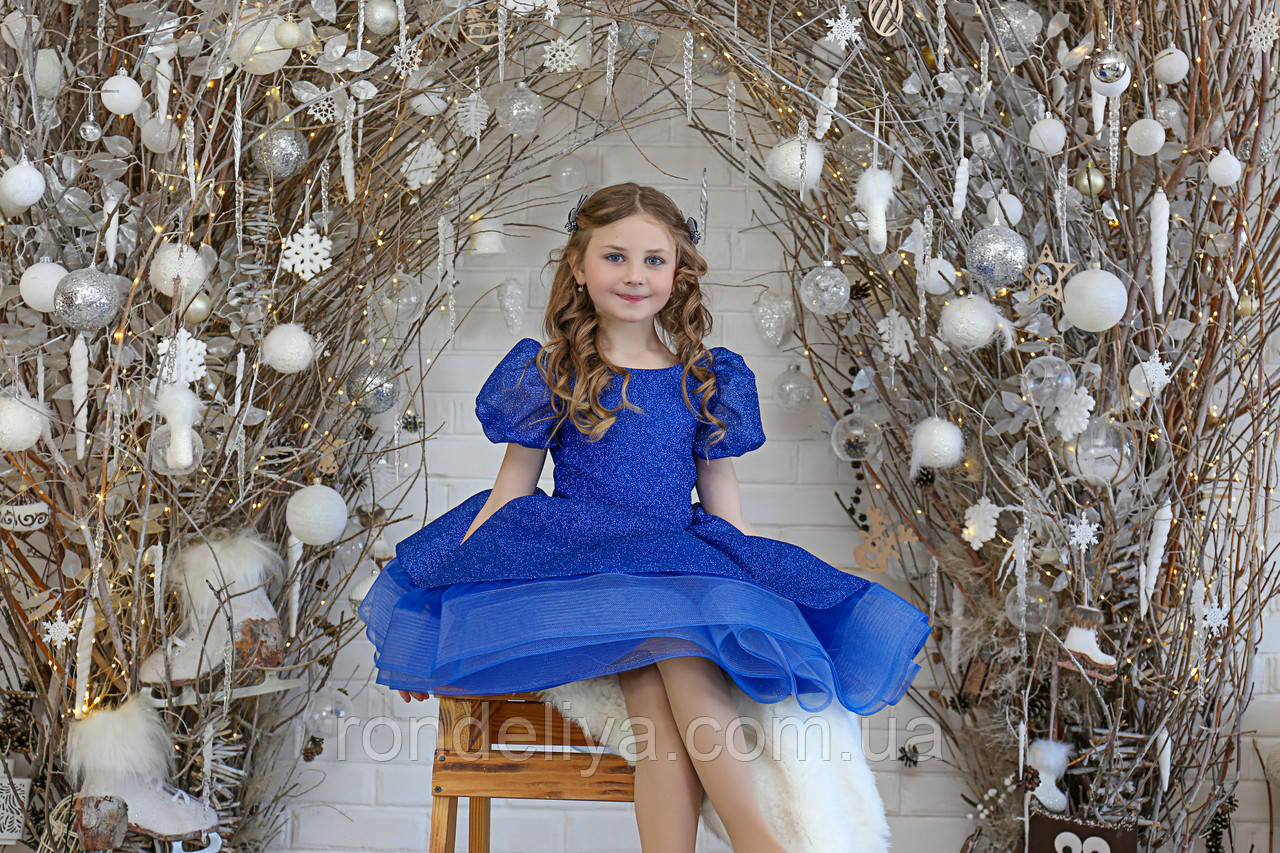 Дитяча сукня електрик на зріст 122 см, фото 1