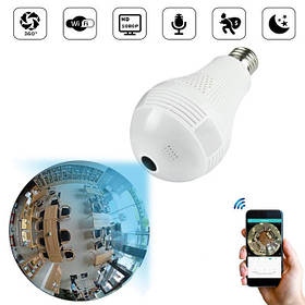 Панорамна WiFi IP-камера лампочка "риб'яче око" UKC B13 біла (4392)