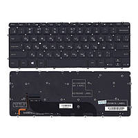 Клавиатура для ноутбука Dell Inspiron 13 7000, Black, RU c подсветкой, черная рамка