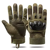 Рукавички перчатки тактичні touchscreen тачскрін для військових Combat Touch Хакі L
