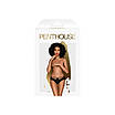 Трусики-бразиліана Penthouse Adore Me L/XL Black, квіткове мереживо, тонкі ремінці, бантики, фото 4