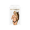 Трусики-танга Penthouse Dangerous Darling L/XL Black, мереживо, висока посадка, виріз спереду, бантик, фото 4