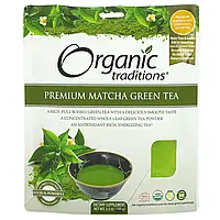 Organic Traditions, Премиум зеленый чай матча, 3,5 унции (100 г) Киев