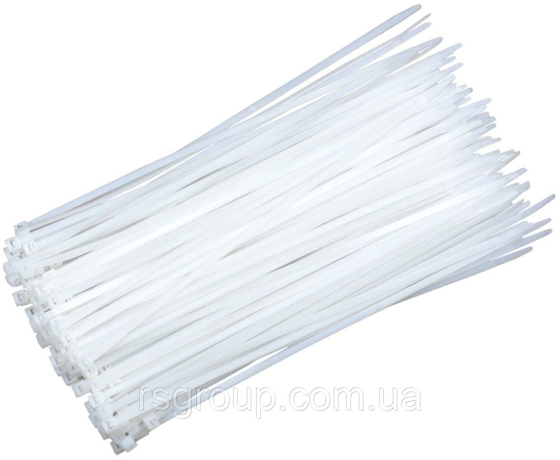 Кабельна стяжка 5х500 (4,8*500 мм) біла нейлон (1пач -100шт.)