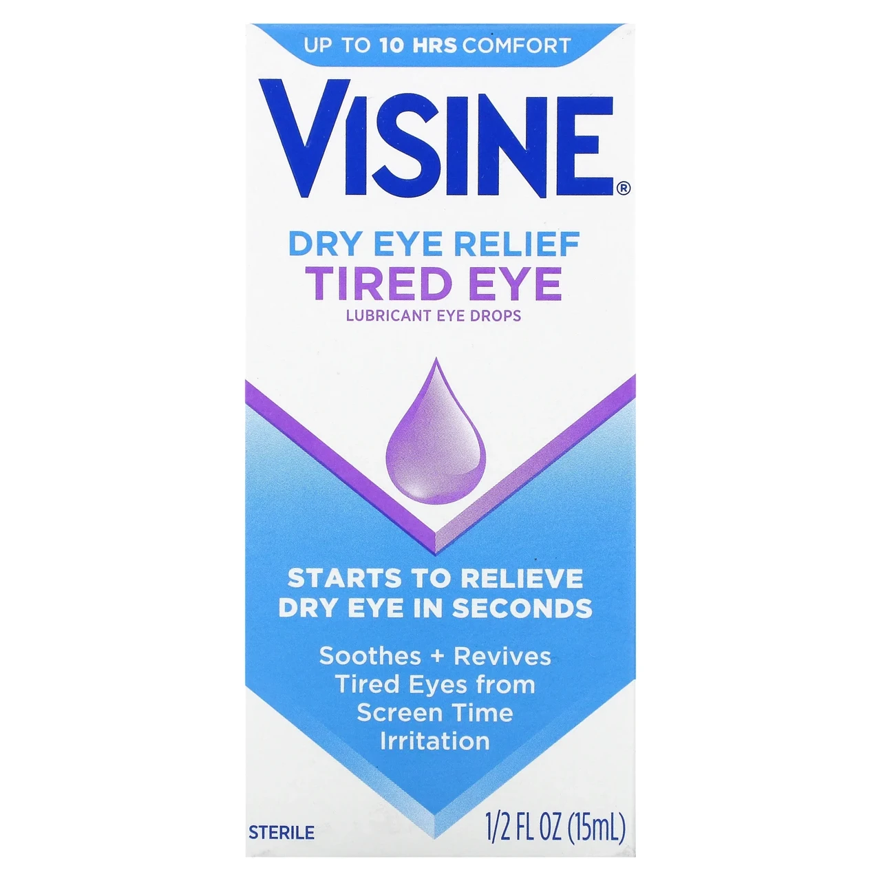Visine, Dry Eye Relief, Смазывающие Капли для Глаз, для Усталых Глаз ...