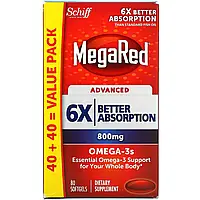 Schiff, MegaRed, улучшенный, 800 мг, 80 мягких таблеток Киев