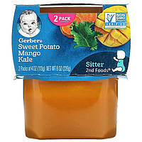 Gerber, Sweet Potato Mango Kale, Sitter, 2 Packs, 4 oz (113 g) Each Киев