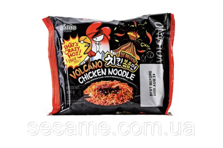 Локшина швидкого приготування Вулкано з куркою гостра Volcano Chicken Noodle PALDO 140 г