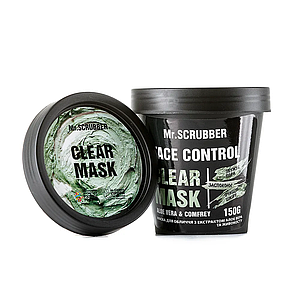 Mr.Scrubber Маска для обличчя з екстрактом алое вера та живокосту Face Control Clear Mask 150 ml