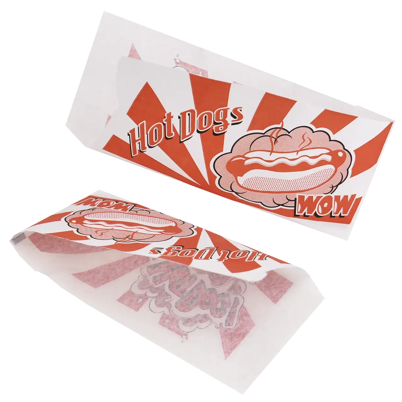 Паперовий пакет куточок Hot-Dogs WOW 190х85 мм