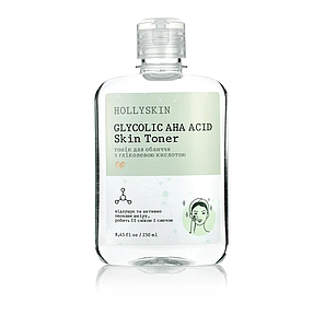 Hollyskin Тонік для обличчя з гліколевою кислотою Glycolic AHA Acid Skin Toner 250ml