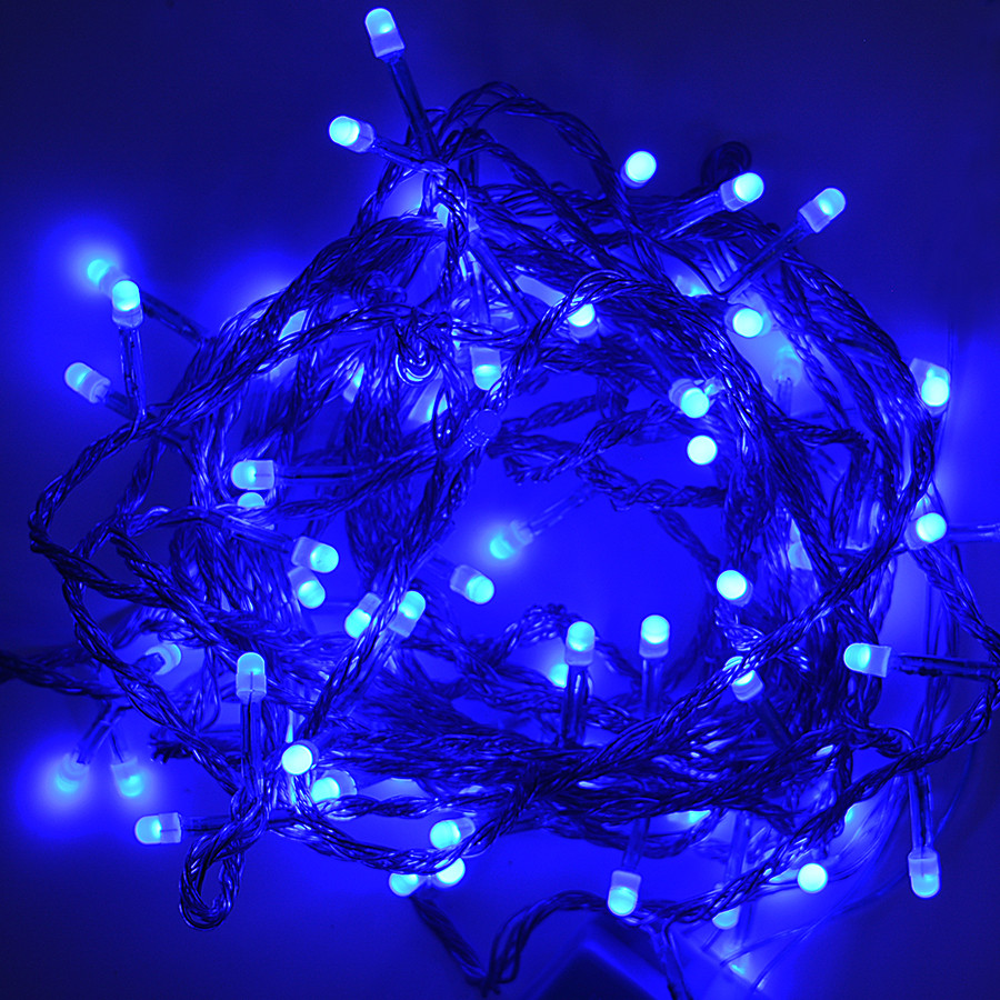 Гірлянда матова LED Синя 100