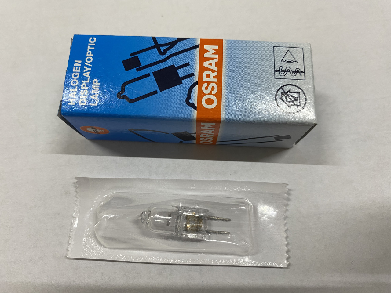 Лампа галогенная Osram 12v20w цоколь G4 типа КГМ 64258 - фото 1 - id-p1677864387