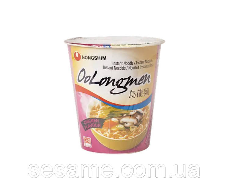 Локшина швидкого приготування з куркою в стаканчику Oolongmen Chicken Flavour NONGSHIM 75 г