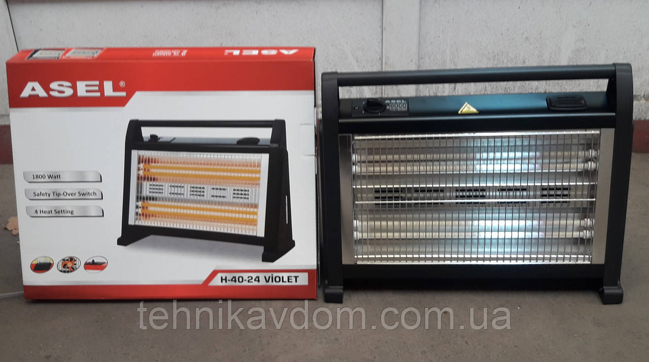 Нагрівач зі зволоженням кварцовий інфрачервоний Asel Violet H 40-24