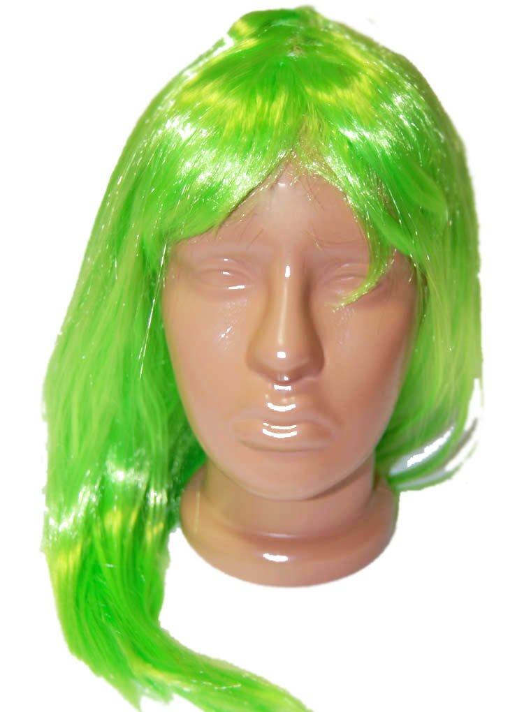 Перука довга пряма (зелена)