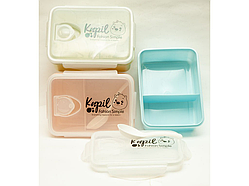 ❤️Ланчбокс 600мл 2 відділення + ложка, якісний, зручний, компактний, гарний