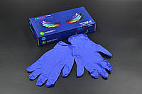 Перчатки нитриловые "CARE365" / синие / без пудры / не стерильные / размер-L / 50пар