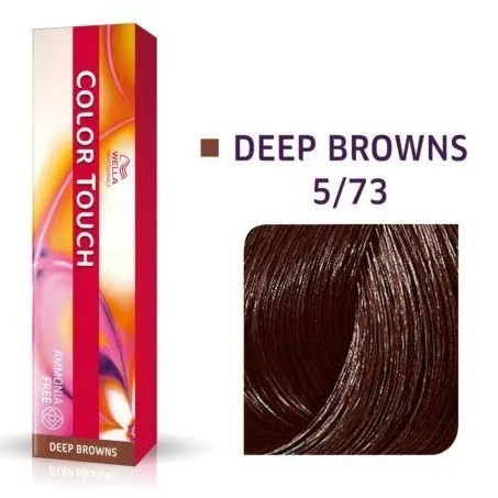 Фарба для волосся Wella Color Touch 60мл. 5/73 світлий коричневий коричнево-золотистий, фото 1