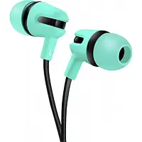 Проводные наушники Canyon SEP-4 Green Stereo earphone with microphone, 1.2m flat cable,