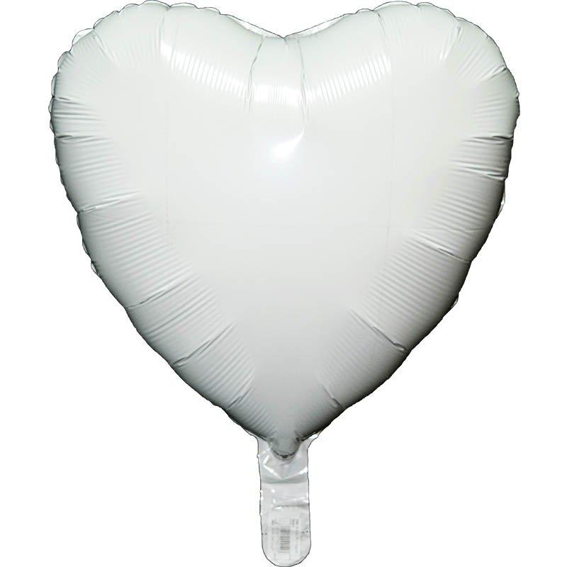 Куля фольгована 18" Серце біле