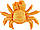 Jolly Pets TUG-A-MAL Crab Dog Toy (Джоллі Пейс) м'яка іграшка для собак Краб із пискавкою, фото 4