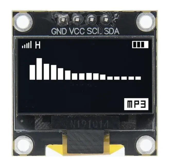 OLED LCD РК дисплей/екран 0,96" 2,7х2,8 см 128x64 IIC — білий