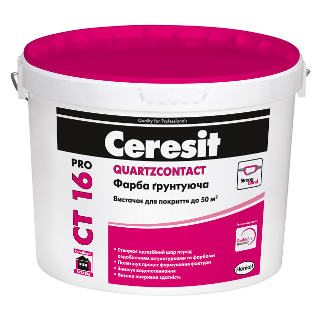 Ґрунтуюча фарба Ceresit СТ 16 Pro QURTZCONTACT 15кг