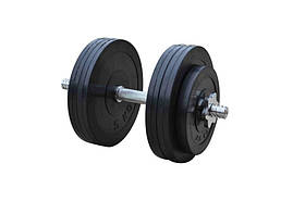 Гантеля регульована Rn-Sport 23 кг з гумовим покриттям.