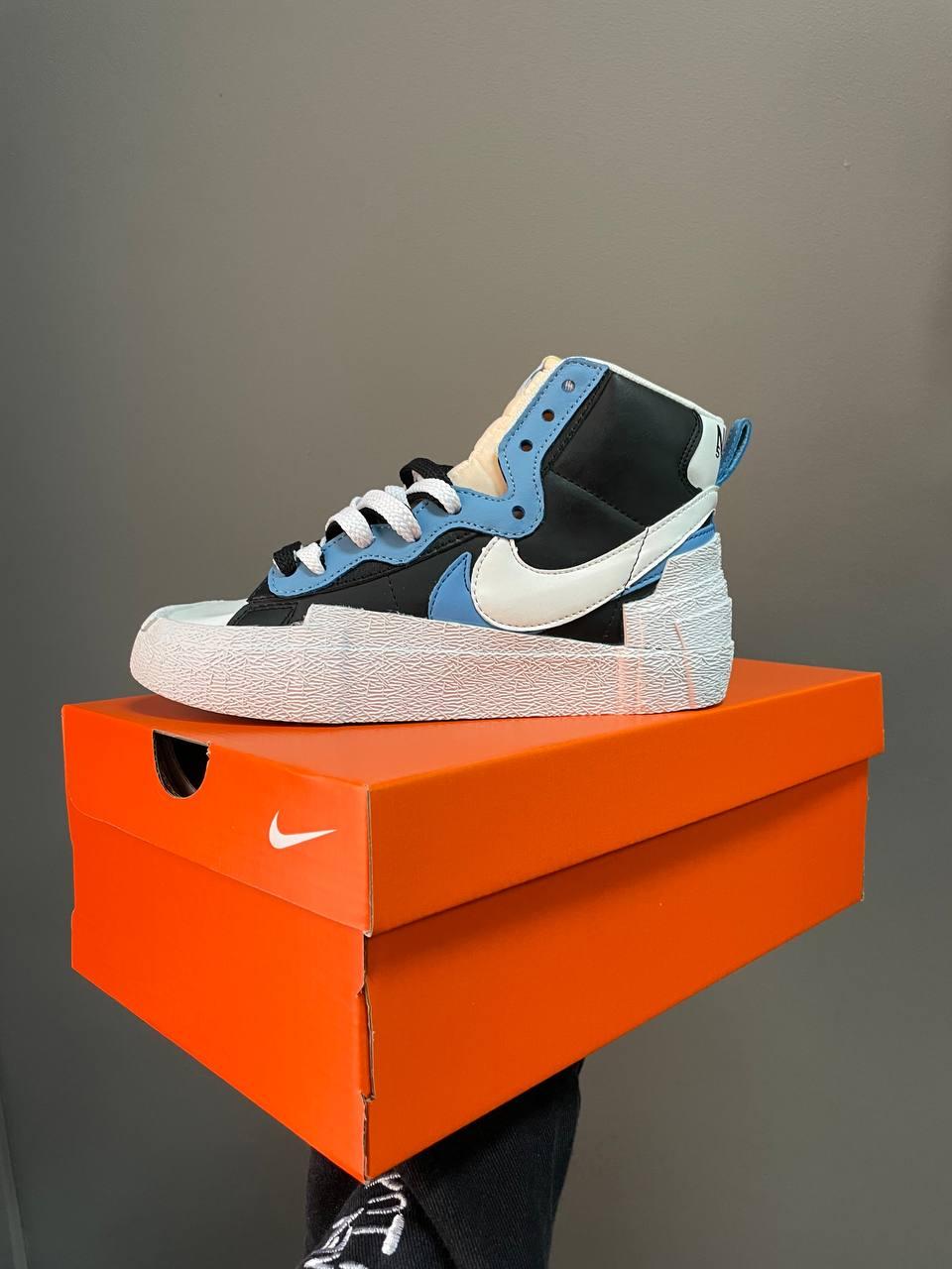 Sacai white black sales legend blue