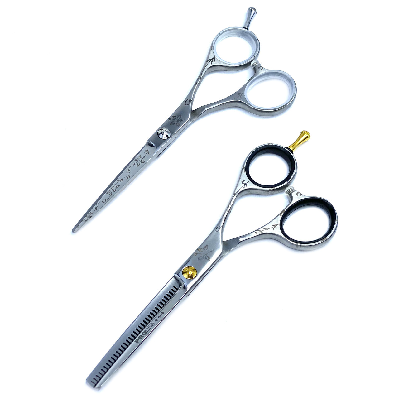 Набір перукарських ножиць PROline 5.5" PL215 Flower-набір (3 клас), фото 1