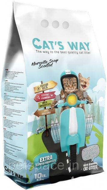 Бентонітовий наповнювач для котів Cats Way Marseille Soa (Кетс Вей з ароматом марсельського мила) 5л, фото 1