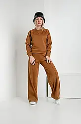 Жіночий спортивний костюм теплий, в кольорі карамель тканина трьох-нитка на флісі розміри m (46), l (48), xl (50).