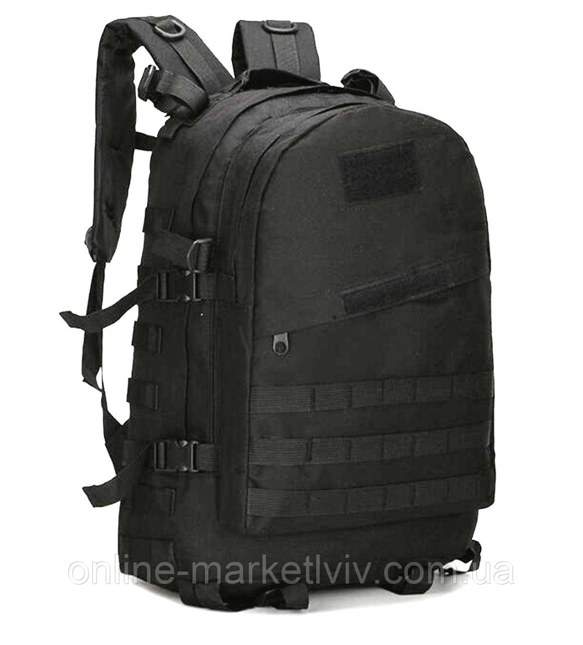 Штурмовий рюкзак US Army M11 на 40л (50x39x25 см), Чорний / Військовий рюкзак із системою Molle