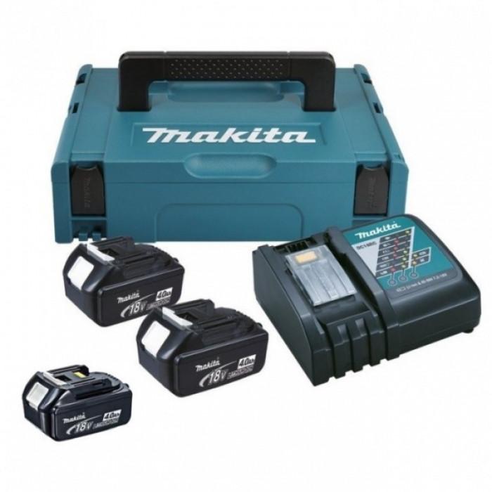 Набір акумуляторів + зарядка Makita LXT 197495-7 (BL1840x3, DC18RC, Makpac1)