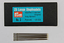 Швейні голки No3 Prym Німеччина довжина 70 мм діаметр 0,9 мм довжина вушка 5 мм Ціна за 1 шт.