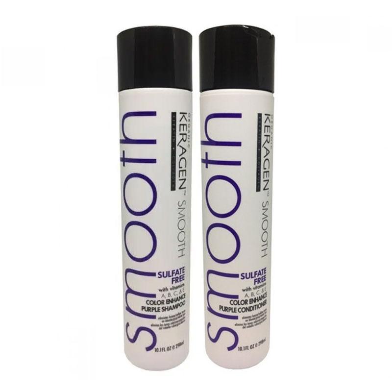 Набір Organic Keragen Color Enhance Purple шампунь та кондиціонер для фарбованого волосся та блонду,  2*298 мл