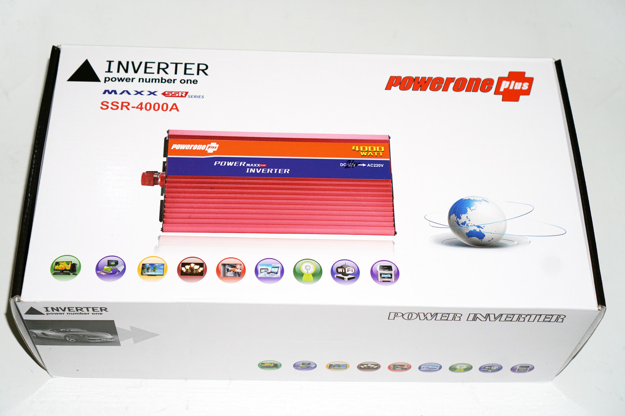24V-220V 4000W Перетворювач авто інвертор з функцією плавного пуску (з вольметром)